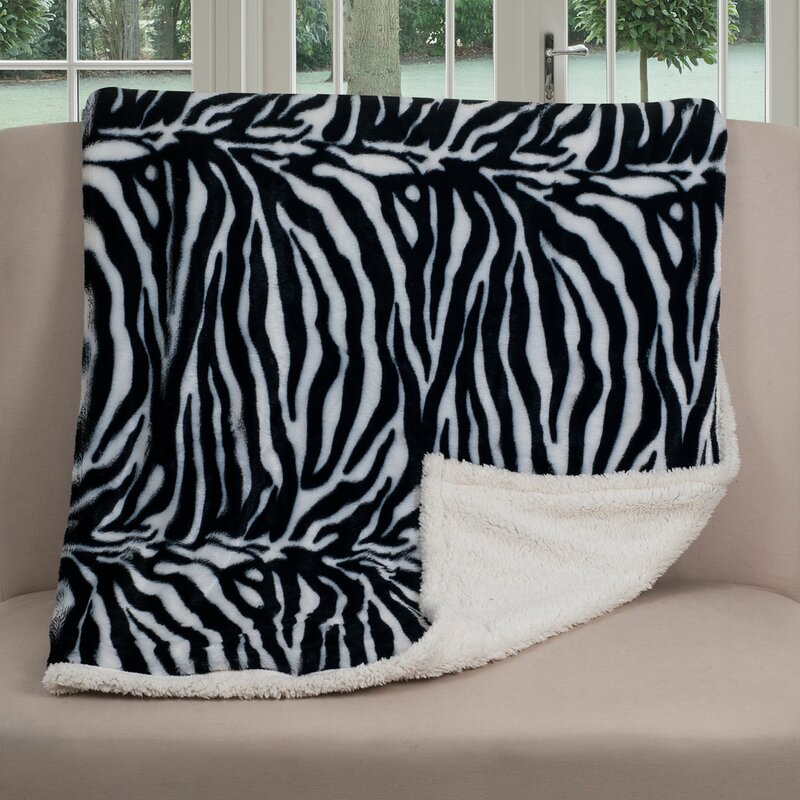 Lavish Home Zebra Throw Blanket & Reviews | Wayfair